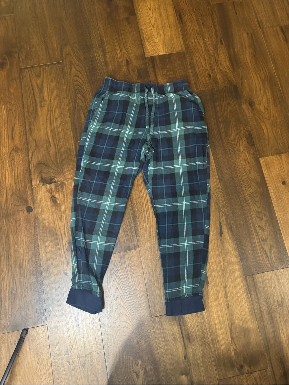 Old Navy Navy and Green Plaid Lounge Pants